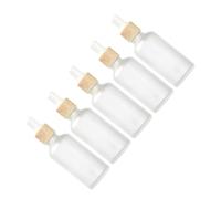SOIMISS 5pcs Frosted Glass Dropper Bottle Skincare Liquid Subpackaging Refillable for Travel Makeup