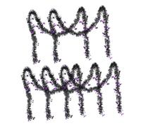 SOIMISS 5pcs Halloween Party Decoration Supplies Indoor Outdoor Party Decoration Glitter Ghost Hanging Ornaments Hanging Holiday Tinsel Garland Colorful Garland Decor Pet Black