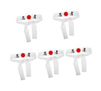 SOIMISS 5pcs Karate Headband Authentic Japanese Style Tie Costume Headwear for Sushi Chefs Theme Parties and Sports Events Soft and Comfortable for Versatile Use