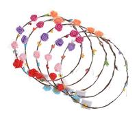 SOIMISS 5pcs LED Flower Crown Headbands Light up Hair Accessories with Wood and Paper Materials Comfortable to Wear for Travel and Costume Parties Style