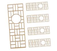 SOIMISS 5pcs Miniature Wooden Divider Screen Vintage Chinese Style Dollhouse Living Furniture Decor Tiny Wood Divider for Miniature Stuff Houses