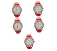 SOIMISS 5pcs Pu Wrist Watch for Women Adjustable Fashion Rhinestone Dial Elegant Accessory for Casual Dressy Occasions for Friends and Loved