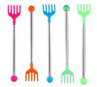 SOIMISS 5pcs Retractable Back Scratcher and Itch-Relief Scratcher Set with Massage Tapping Stick, Telescoping Back Massager for Home Use, Portable Itch Scratching Tool, Random Colors