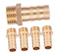 SOIMISS 5pcs Straight Barb Fitting Air Hose Adapter External Thread Compact Design for Gas Air Fuel for DIY Professional Projects Leak Resistant Hose Connector