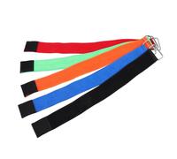 SOIMISS 5pcs Three Legged Race Elastic Bands Colorful Stretch Tie Ropes for Adults Team Building Backyard Outdoor Games and School Relay Events