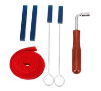 SOIMISS 6 Pcs Piano Tuner Tool Tuning Hammer Lever with Wooden Handle Rubber Stoppers and Sponge for Adjusting Sound Quality and Temperament for Beginning Tuners