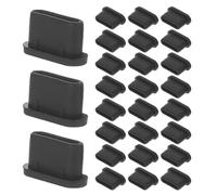 SOIMISS 600Pcs Black Type-C Dust Plugs Silicone Charging Port Covers Waterproof Anti-Lost Phone Dustproof Caps for Smartphones Tablets and Portable Electronic Devices