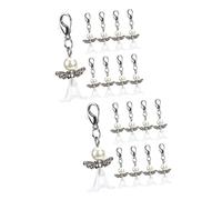 SOIMISS 60pcs Angel Key Chain Party Favors for Shower Wedding and Birthday Celebrations Charming Pearl Decorated Keyrings to Delight Guests Thank You Tags