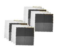 SOIMISS 60pcs Dual Paper Napkins with Scalloped Edges for Parties Birthdays Weddings Elegant and Pearl White Disposable Tissue Serviettes with Gold and Silver Foil Accents High