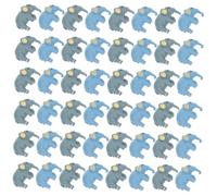 SOIMISS 60Pcs Miniature Resin Elephant Figurines Sturdy Realistic Tiny Animal Models for Dollhouse Garden Home Decor DIY Crafts with Dark and Light Colors