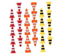 SOIMISS 60pcs Miniature Traffic Cones for Realistic Road Safety Signs and Barricades Pretend Play Educational for Traffic Learning Enhances Spatial Awareness and Cooperative Play