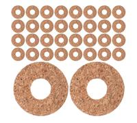 SOIMISS 60pcs Ultra Thin Non-slip Cork Guitar Pick Grips 1mm Thick for Acoustic Guitar, Sweat-proof Anti-slip Enhancers Suitable for Beginners and Musicians