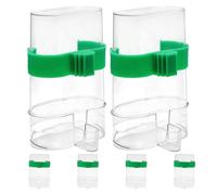 SOIMISS 6Pcs 220Ml Parrot Automatic Water Dispenser and Budgie Food Container, No Mess Finch Cage Feeder Accessory for Cockatiels and Small Birds