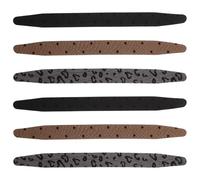 SOIMISS 6Pcs Adjustable Hair Bands for Women with Hook and Loop Closure, Flexible Headbands in Brown Heart, Black Polka Dot Grey Stripe, Hair Accessories for Daily Wear and Parties