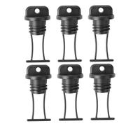 SOIMISS 6pcs Black Plastic Boat Drain Plug Kit Replacement Parts for Kayak Canoe Hull Drainage Accessories Quick Installation Durable Secure Multiuse for Lakes Rivers Oceans