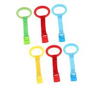 SOIMISS 6Pcs Crib Pull Rings Sturdy Walking Aid for Soft Supportive Hanging Rings for Crib Easy Installation for Safe Walking Practice
