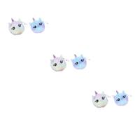 SOIMISS 6pcs Cute Plush Purse for Girls Cartoon Change Bag Big Eyes Shoulder Bag Colorful for Boys and Girls Daily Use and Travel