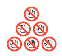 SOIMISS 6pcs Do Not Use Tags Adhesive Caution Signs Self-adhesive Vinyls Prohibit Touch Warning Highly Visible Labels for Home Use and Workshops