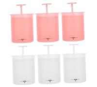 SOIMISS 6pcs Facial Cleanser Bubble Maker Cups for Shower Gel and Liquid Soap Manual Foaming Face Washers White and Pink Easy Pull Up Design for Rich Suitable for Cleanser Lotion Shampoo