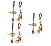 SOIMISS 6pcs Gourd Keychain Charm Pendant Feng Shui Brass Gourd Keychain for Car Hanging Lucky Ornament for Daily Style Family and Friends