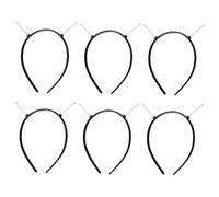 SOIMISS 6pcs Hair Accessories Head Fashion Scrunchies Unicorn Hairbands Workout Accessory Hair Hoop Style Wide Elegant Bangs Teeth Ladies Party Yoga Hair Ties Hair Bands Black Plastic