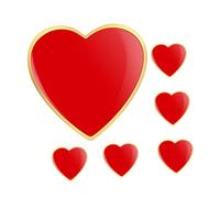 SOIMISS 6pcs Heart Brooch Pins for Women Enamel Lapel Jewelry for Clothes Hats and Jackets Versatile Accessories for DIY Crafts and Fashion Statement