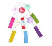 SOIMISS 6pcs Japanese Glass Wind Chimes Colorful Edo Design Handmade Outdoor Garden Balcony Patio Hanging Decorations with Soothing Melody and Radiant Colors