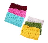 SOIMISS 6pcs Knitted Elastic Headband Winter Ear Warmers Crocheted Wrap for Sports and Everyday Use