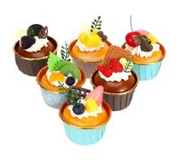 SOIMISS 6pcs Lifelike Fake Cake Models PU Material Slice Cake Decor Photo Props for Shop Display Educational Home Decoration