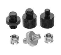SOIMISS 6pcs Metal Mini Screw Converter Microphone Thread Adapter for Mic Stand Tripod Desk Mount Mic Stand Adapter for Recording Scenarios