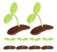 SOIMISS 6pcs Mini Green Bean Sprout Hair Clips Hand-knitted Yarn Cute Plant Hairpins Versatile Use Grass Hair Clip for Parties and Creative Photo Props