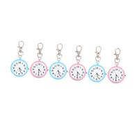 SOIMISS 6pcs Mini Quartz Keychain Watch Pocket Style Hanging Nurse Doctor Watch for Easy Read and Festival