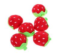 SOIMISS 6pcs Mini Strawberry Plush for Soft Fruit Shaped Pillows for Pretend Play and DIY Accessories Cute Stuffed