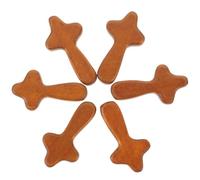SOIMISS 6pcs Mini Wooden Prayer Crosses Handheld Catholicism Wood Cross Ornaments 6×3.4×1.2cm Brown Small Pocket Cross Decor for Easter Memorial Home Decoration