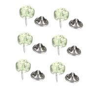 SOIMISS 6Pcs Peering Brooches No Sew Decorative Breastpins for Clothes Versatile Shawl Buttons Green Durable and Stylish for Casual Formal Occasions