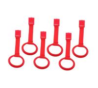 SOIMISS 6pcs Pull Up Rings for Crib and Playpen Red Walker Training Tool for Motor Skill Development Arm Strength Building Secure Attachment for Safe Standing and Walking Assistance