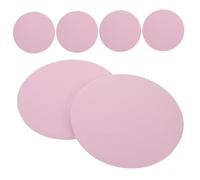 SOIMISS 6pcs Round Yoga Mat Non-slip Fitness Knee Cushion Pads for Floors Protection Soft Shock Absorption Sound Insulation Pink Exercise Mat for Adults