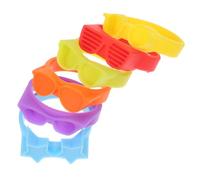 SOIMISS 6pcs Silicone Wine Bottle Markers Colorful Drink Identifier Charms for Parties Wine Glass Labels Waterproof and Replaceable for Gatherings and Events