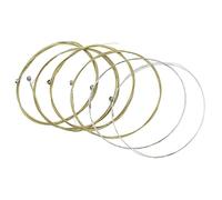 SOIMISS 6pcs Stainless Steel Acoustic Guitar Strings Durable Replacement Strings for Folk Guitar Powerful Sound Professional Performance