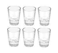 SOIMISS 6Pcs Thickened Tempered Glass Whiskey Glasses Ribbed Bottom Tumblers for Holiday Party Bar Wedding Multipurpose Drinkware for Whiskey Beer Cocktails