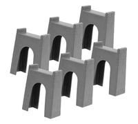 SOIMISS 6pcs Train Bridge Piers High Level Track Supports Lightweight Portable Railway Accessories for Compatible with Wooden Train Systems Building