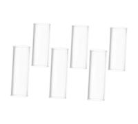 SOIMISS 6pcs Transparent Glass Guitar Slide Stable Grip for Electric Bass and Acoustic Guitar Lightweight Sliders for Precise Sound Projection and Expressive Blues Jazz Rock Playing