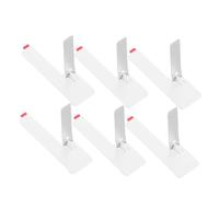 SOIMISS 6pcs Ultra-thin Foldable Phone Kickstand for Cell Phone Case, Stainless Steel Compact Design with Vertical and Horizontal Placement, Sleek Silver Stand for Bedside Tables