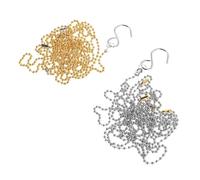 SOIMISS 6pcs Volleyball Net Height Measuring Chains, Metal Volleyball Net Setter Equipment Silver and Gold Finish, Precision Positioning Tool for Outdoor Court Training and Referee Use