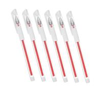 SOIMISS 6pcs Waterproof Eyebrow Pen and Tattoo Positioning Marker Set, Red Temporary Tattoo Pens for Precise Makeup, Microblading, Cosmetic Grooming and Body Art Applications