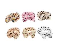 SOIMISS 6pcs Wide Brimmed Bowknot Cloth Headbands for Women Elastic Fitness Hairbands with Leopard Print Soft Comfortable Hair Accessories for Exercise Makeup Daily Wear Multi Style Fit
