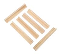 SOIMISS 6pcs Wooden Displaying Stand for Dominoes Multi-Function Domino Bases for Crafts and Games DIY Accessory for Home Decor and Family Fun