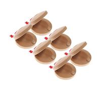 SOIMISS 6pcs Wooden Finger Castanets DIY Musical Percussion Instruments for All Ages Creative Rhythm Handheld Beat Instrument for Beginners and Adults