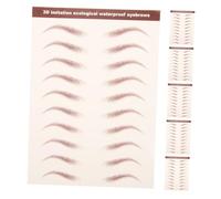 SOIMISS 6sheets Self-adhesive Eyebrow Transfer Sticker Simulation Fake Eyebrow Stickers for Makeup Brow Shaping Water Transfer Tattoo Decals for Women Event Holiday Use