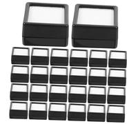 SOIMISS 70Pcs Gemstone Display Boxes with Clear Window Plastic Square Stone Holder Box Space Saving Jewelry Organizer for Charms and Loose Gems Professional Display Case for Trade Shows